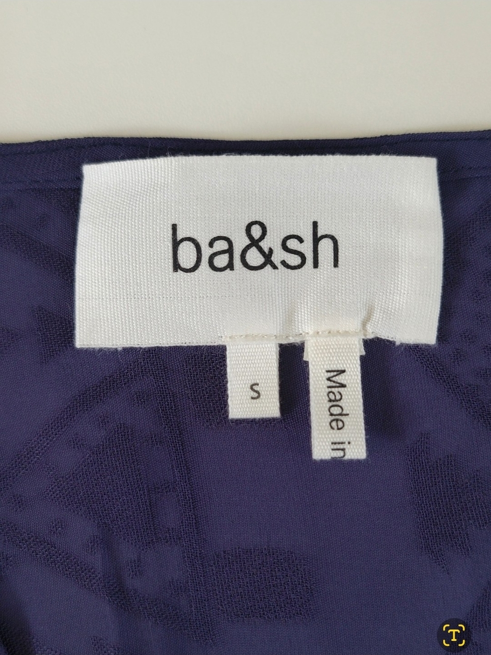 Ba&sh Isilda Short Blue V-neck Dress Size Small NWT - Picture 8 of 13